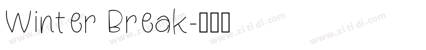 Winter Break字体转换